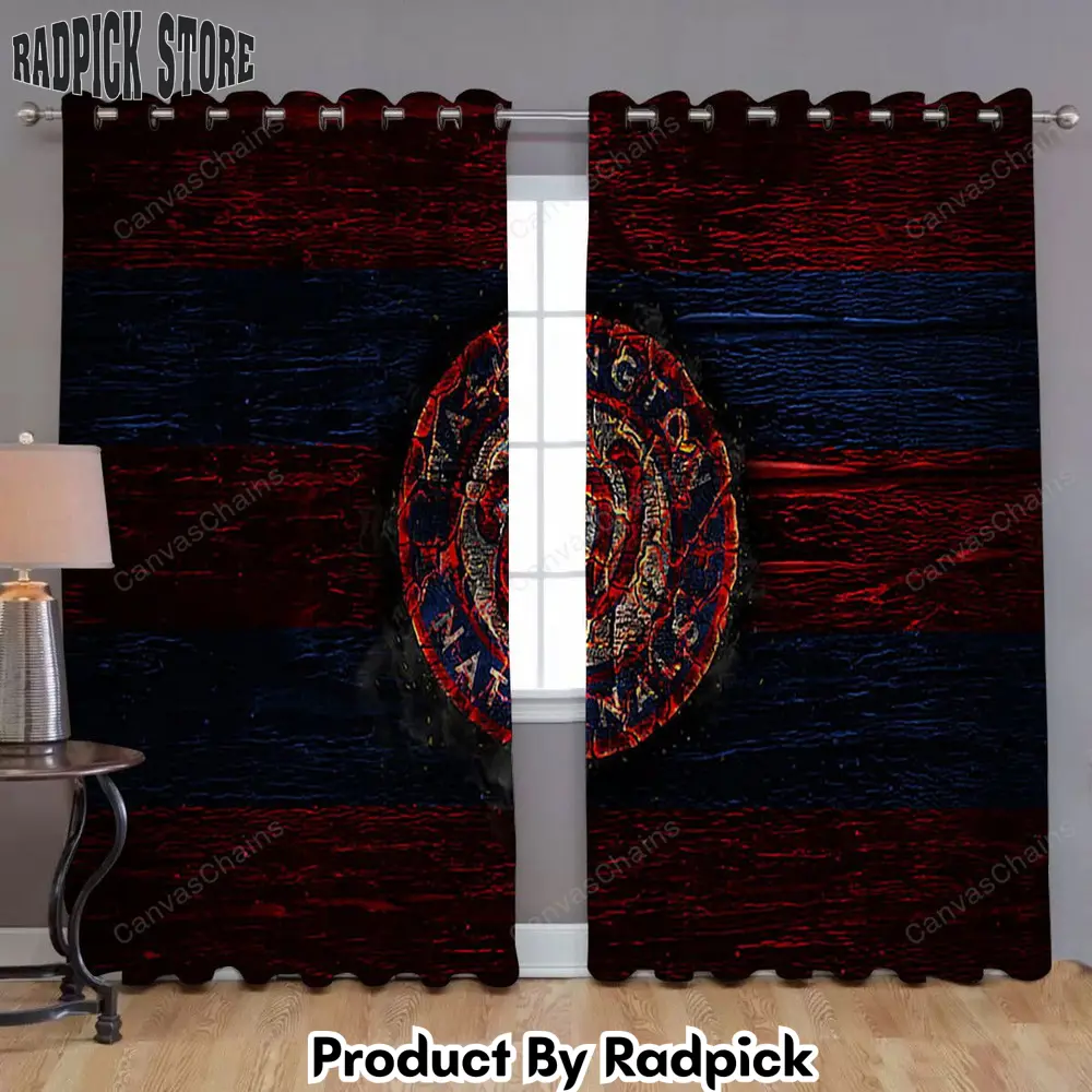 Radpick washington nationals window curtains fire mlb red and blue lines curtains living room curtains for window rp85288